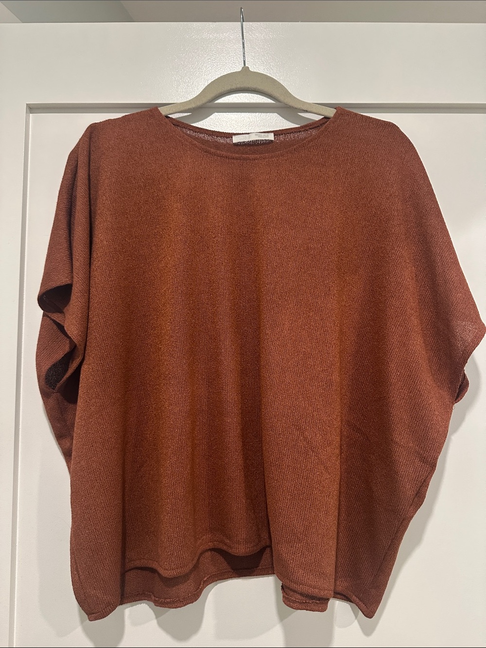 Zara- Rust Lightweight Knit boxy top